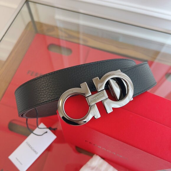 Ferragamo black cowhide belt - Picture 1 of 6